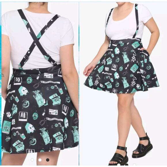 Hot Topic NWT Beetlejuice Chibi Strappy Suspender Skirt Plus Size 2X - Picture 1 of 5